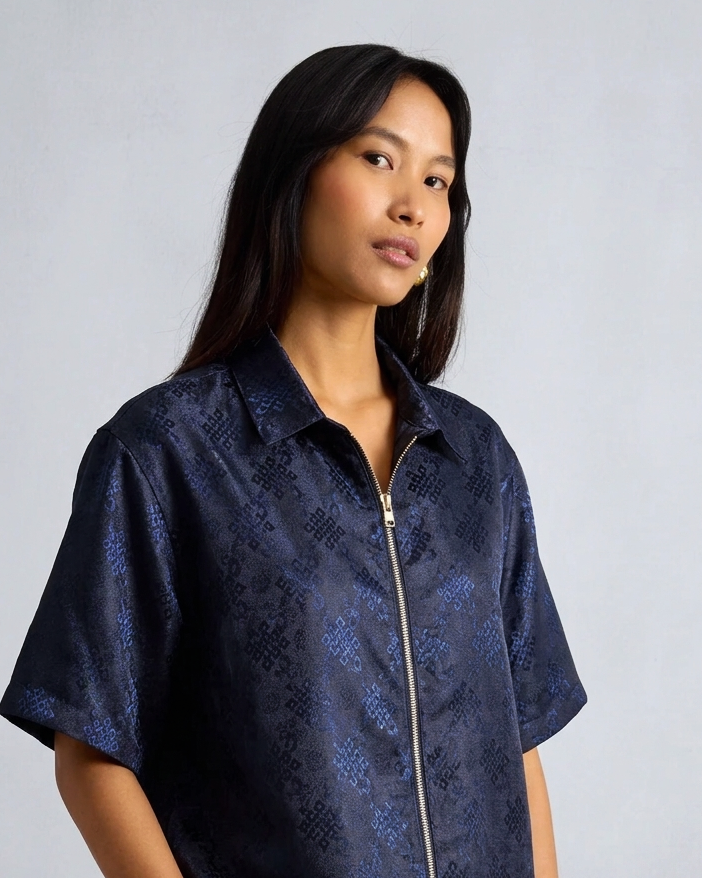Endless Knot Zip Shirt | Unisex Oversized Shirt