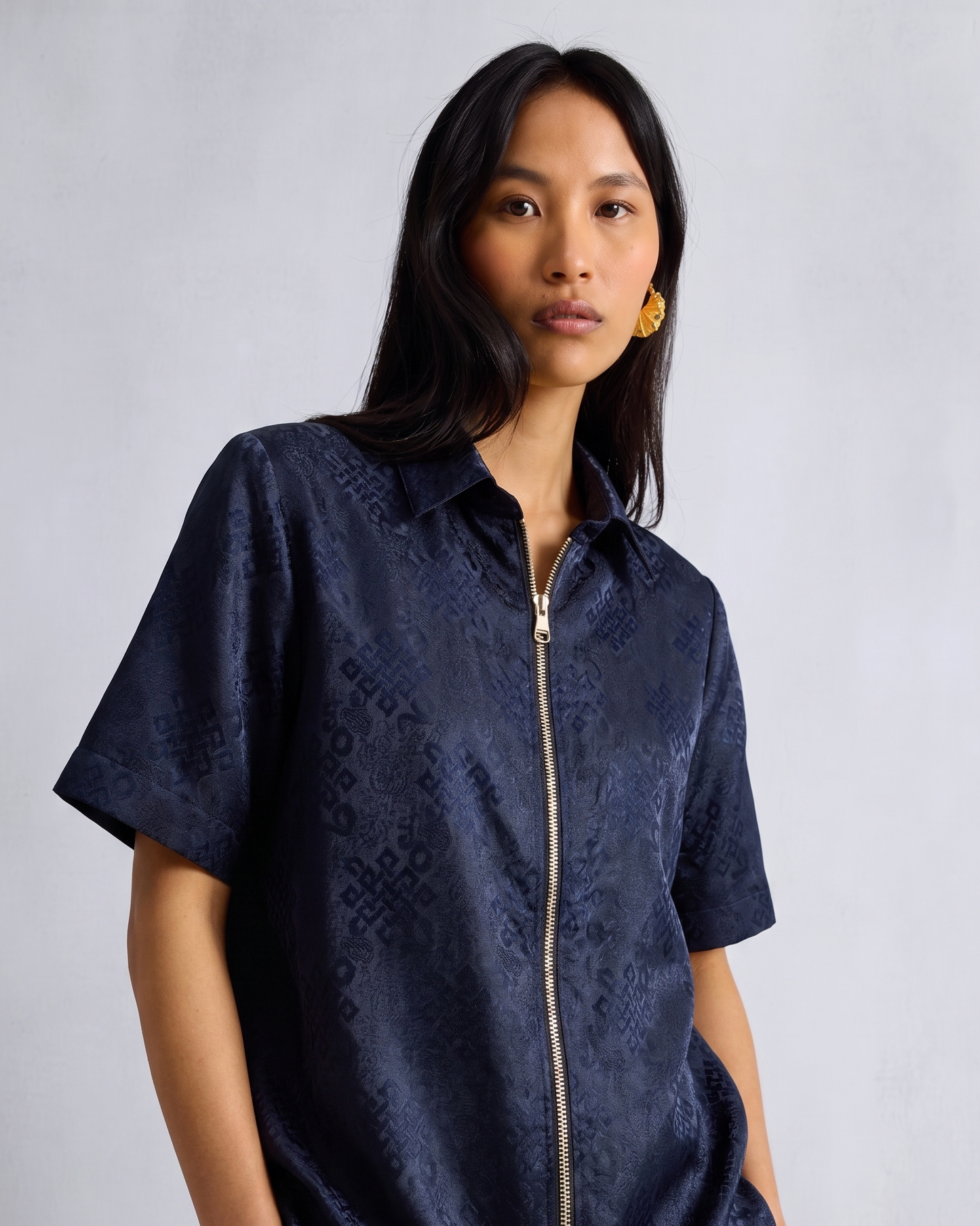 Endless Knot Zip Shirt | Unisex Oversized Shirt